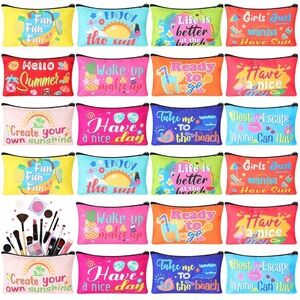 One Piece Random Design Makeup Bags Bulk Canvas Cosmetic Bags Purse Organizer
